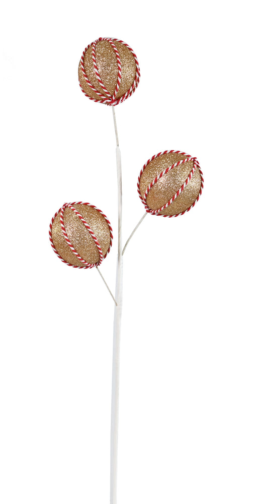 Gingerbread Ball Spray 65cm Asst