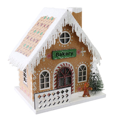 Assorted Snowy Gingerbread Paper House
