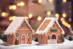 Assorted Snowy Gingerbread Paper House