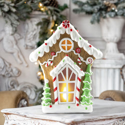 LED Iced Gingerbread House 4 Asst BO