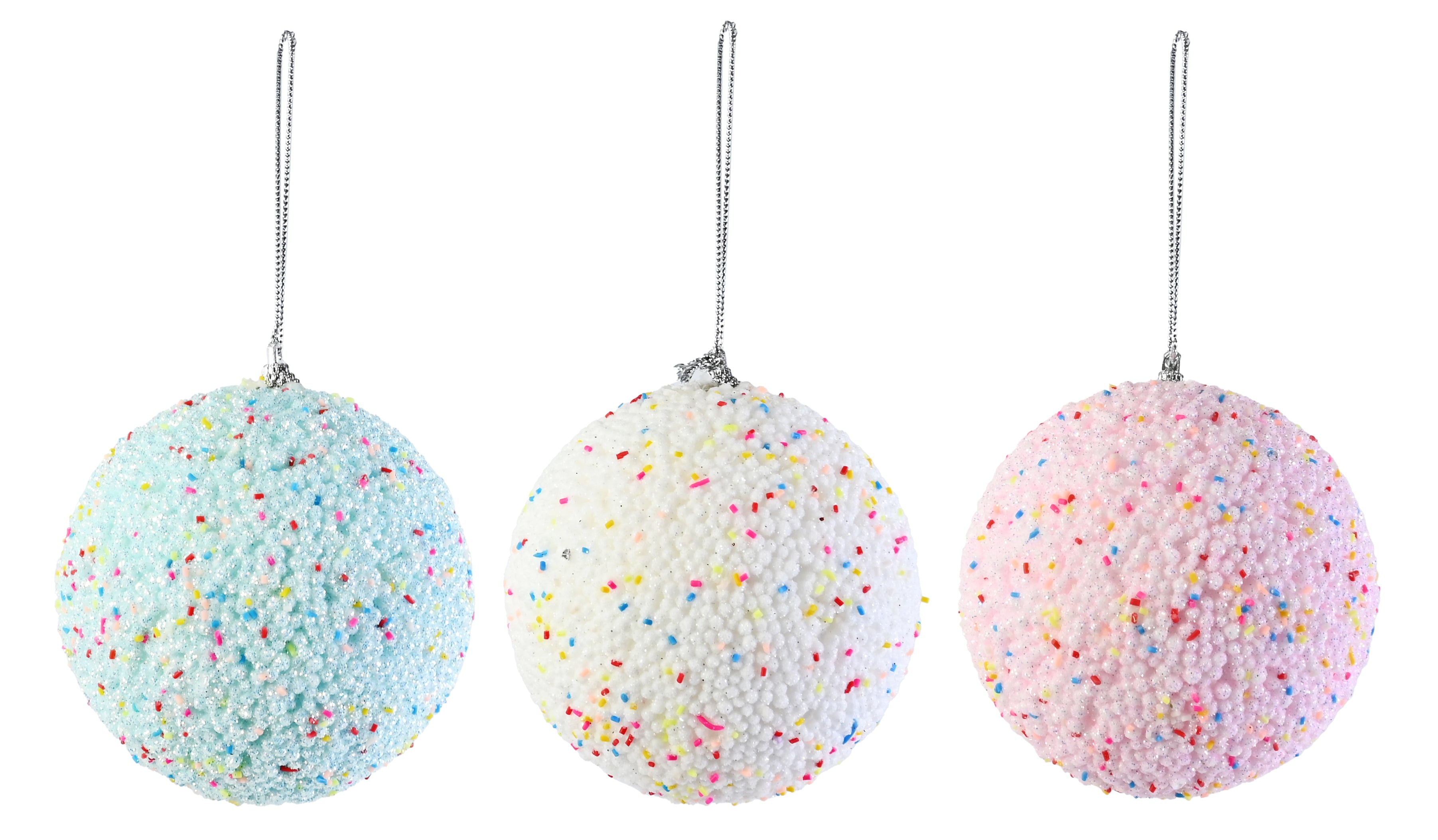 Sprinkles Bauble 10cm Asst