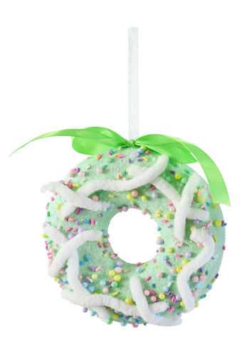 Hanging Frosted Donut 13cm Asst