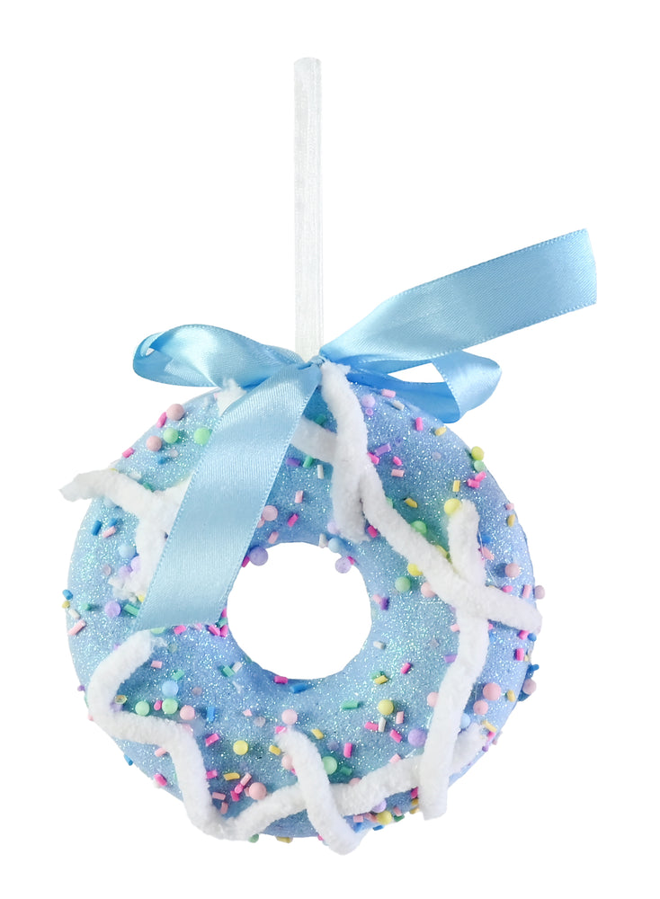 Hanging Frosted Donut 13cm Asst