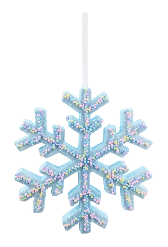 Hanging sprinkle Pastel Snowflake 19cm Asst