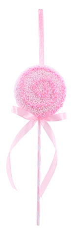 Hanging Glitter Lollipop 23cm Asst