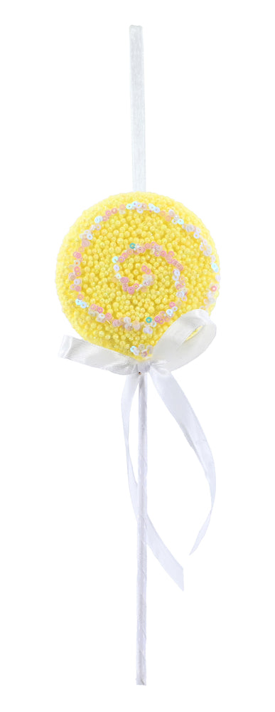Hanging Glitter Lollipop 23cm Asst
