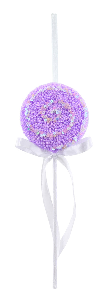 Hanging Glitter Lollipop 23cm Asst