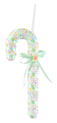 Hanging sprinkle Ribbon Candy cane 33cm Asst