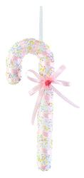 Hanging sprinkle Ribbon Candy cane 33cm Asst