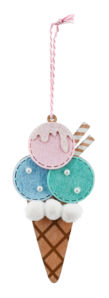 Pastel Ice Cream Hanging Sweets Deco 13cm Asst