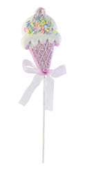 Pastel Ice Cream Pick 35cm Asst