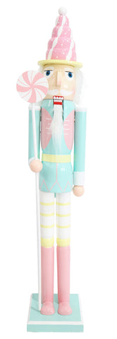 Slim Peppermint Candy Nutcracker  90cm Asst