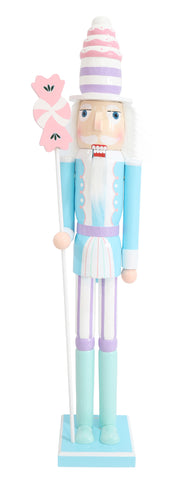 Slim Peppermint Candy Nutcracker  90cm Asst