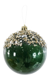 Glossy Sequin Bauble 8cm Asst