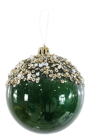 Glossy Sequin Bauble 8cm Asst