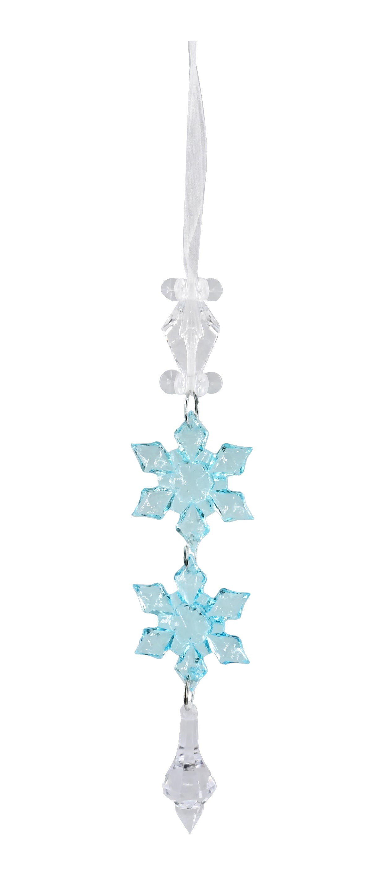 Hanging Snowflake Drop 20cm Asst / icicle pendant drops 16.5 cm