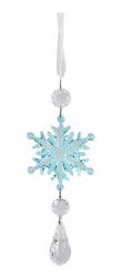 Hanging Snowflake Drop 20cm Asst / icicle pendant drops 16.5 cm