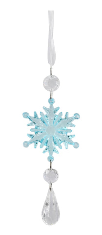 Hanging Snowflake Drop 20cm Asst / icicle pendant drops 16.5 cm