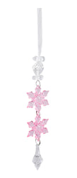 Hanging Snowflake Drop 20cm Asst / icicle pendant drops 16.5 cm