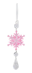 Hanging Snowflake Drop 20cm Asst / icicle pendant drops 16.5 cm