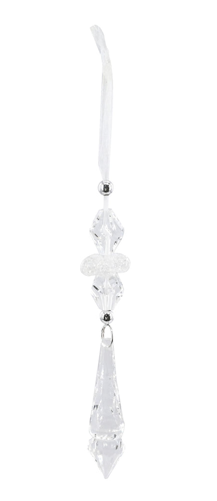 Hanging Snowflake Drop 20cm Asst / icicle pendant drops 16.5 cm