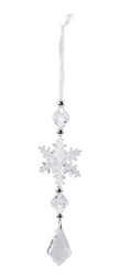 Hanging Snowflake Drop 20cm Asst / icicle pendant drops 16.5 cm