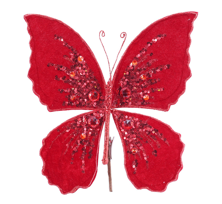 Deluxe Sequin Butterfly Clip Asst