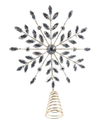 Tree Topper Crystal Snowflake 22cm wire stars asst star topper