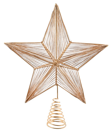 Tree Topper Crystal Snowflake 22cm wire stars asst star topper