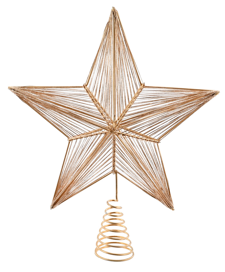 Tree Topper Crystal Snowflake 22cm wire stars asst star topper