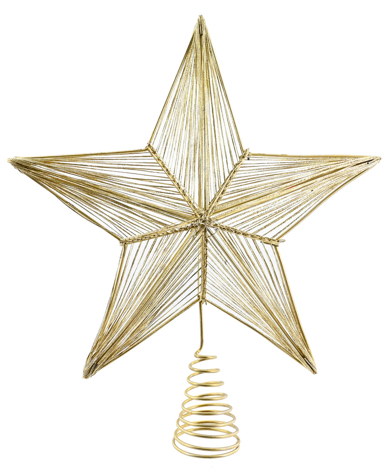 Tree Topper Crystal Snowflake 22cm wire stars asst star topper