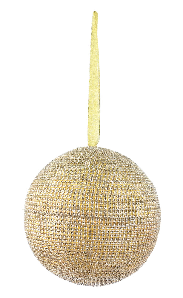 Champagne Rhinestone and Pearl Bead Bauble 15cm and 20cm asst
