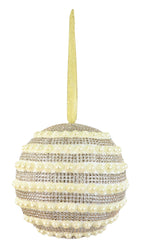 Champagne Rhinestone and Pearl Bead Bauble 15cm and 20cm asst