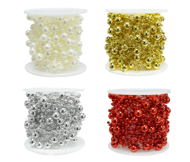 Bead Wire Garland 10m Asst
