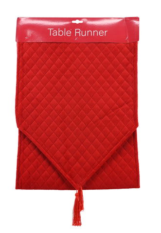 Runner Velveteen Quilted 180cm Asst