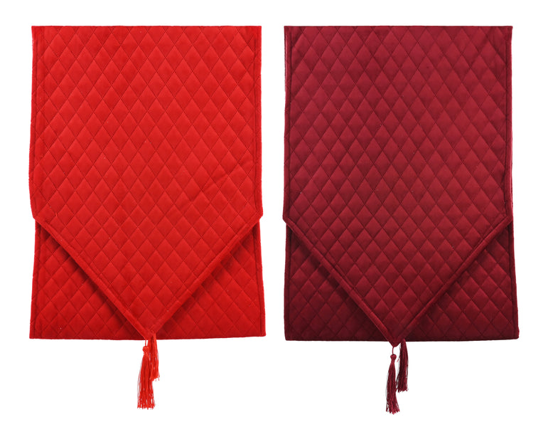 Runner Velveteen Quilted 180cm Asst