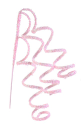 Iridescent Tinsel Spiral Pick 60cm Asst