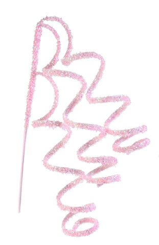 Iridescent Tinsel Spiral Pick 60cm Asst