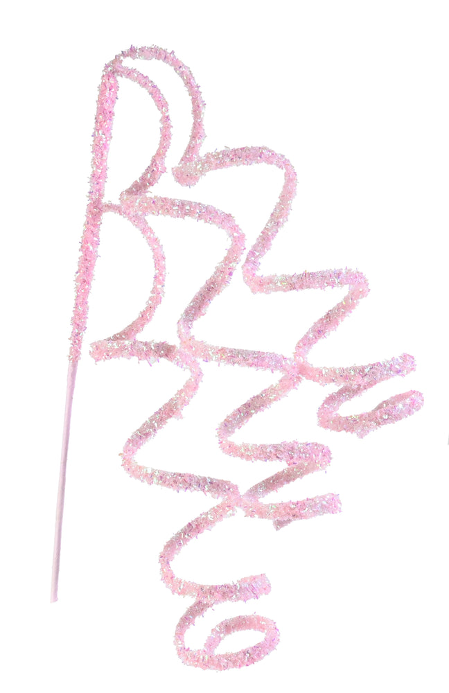 Iridescent Tinsel Spiral Pick 60cm Asst
