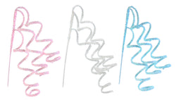Iridescent Tinsel Spiral Pick 60cm Asst