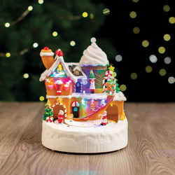 LED Musical Gingerbread House