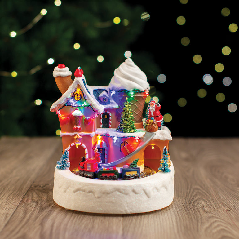 LED Musical Gingerbread House