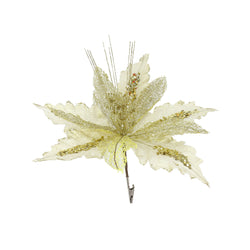 Sequins Poinsettia Clip