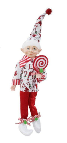 Candy Cane Elf Figurines