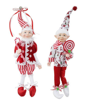 Candy Cane Elf Figurines