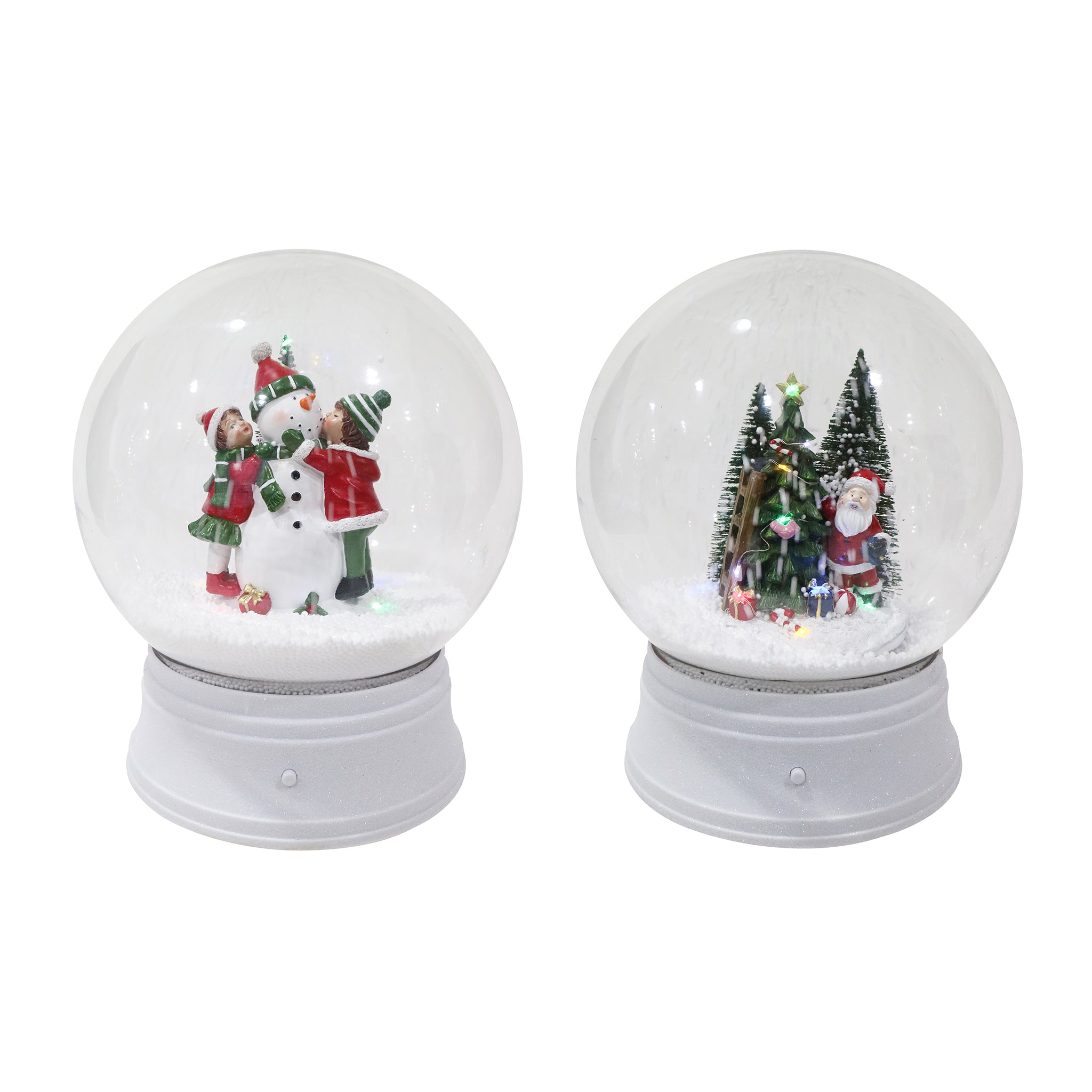 LED Musical Spinning Snow Globe (White)