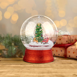 LED Musical Spinning Snow Globe (Red)