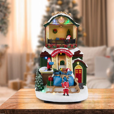 LED Musical Santa's Workshop Toys