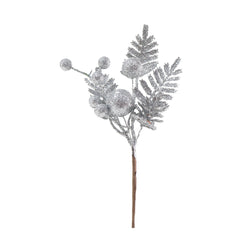 Glitter Baubles Fern Pick