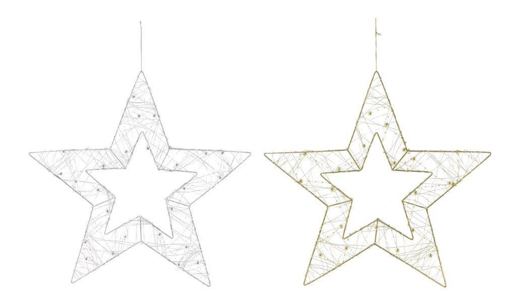 Metallic Silhouette Bead Star